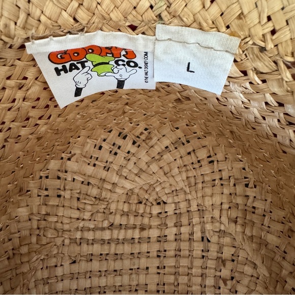 Vintage 90s Disney Goofy’s Hat Co Grumpy Straw Sun Hat Large RARE Snow White - Picture 4 of 8